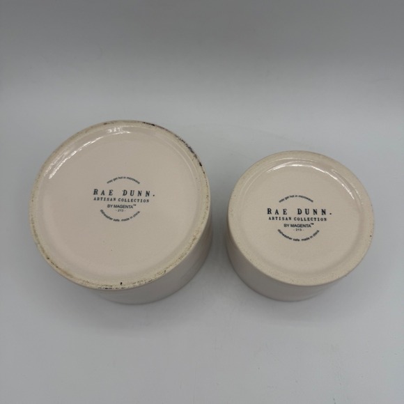 Rae Dunn Artisan Collection SALSA GUAC Ceramic Bowls Set of 2 - Picture 4 of 4